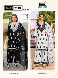 Blue hills black and white vol 22 buy salwar kameez wholesale